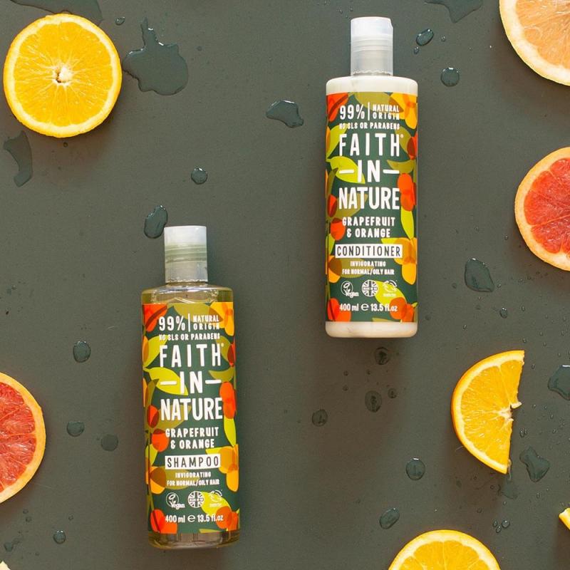 Faith in Nature Faith in Nature Grapefruit & Orange Shampoo för normalt till fett hår - almaofsweden.se