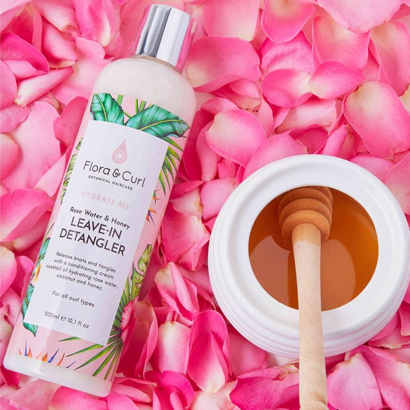 Flora & Curl Rose Water & Honey Leave-In Detangler - almaofsweden.se