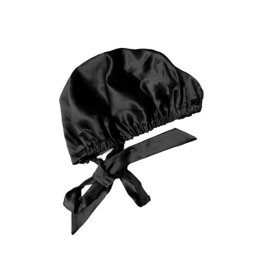 Siden Selma Sidenbonnet i 100% mullb&auml;rssilke SVART - almaofsweden.se