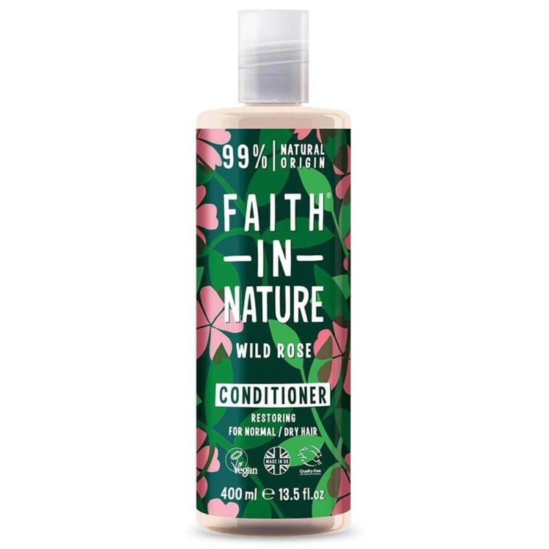 Faith in Nature Wild Rose Conditioner för normalt till torrt hår - almaofsweden.se