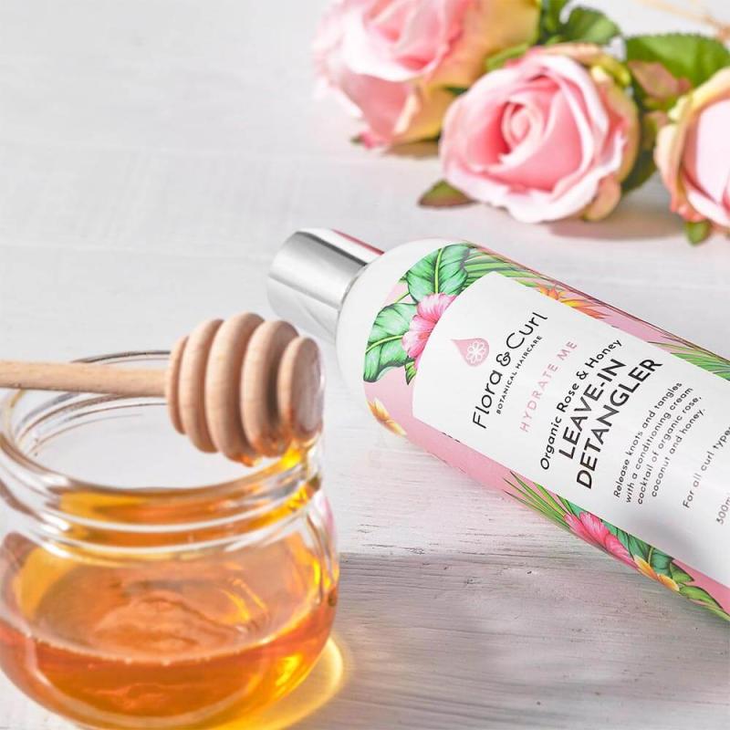 Flora & Curl PROV Rose Water & Honey Leave-In Detangler - almaofsweden.se
