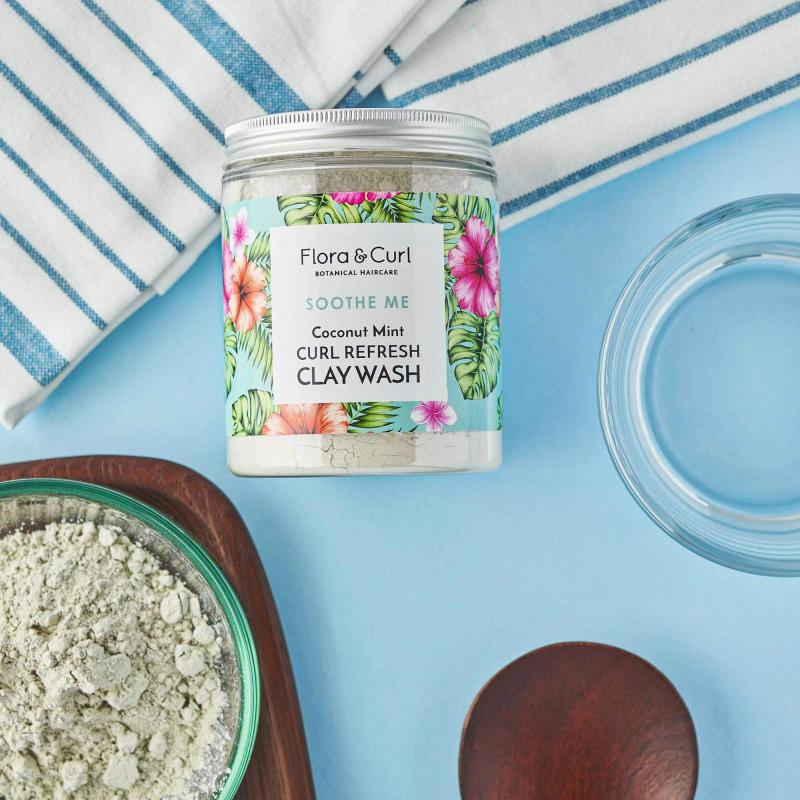 Flora & Curl Coconut Mint Curl Refresh Clay Wash - almaofsweden.se