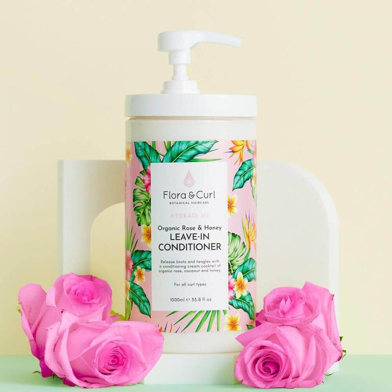 Flora & Curl Rose Water & Honey Leave-In Conditioner - almaofsweden.se