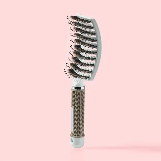 Yuaia Hair Care Curved Paddle Brush med vildsvinsborst - almaofsweden.se